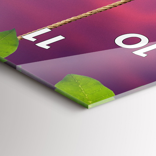 Zegar szklany pionowy Domek dla ptaków