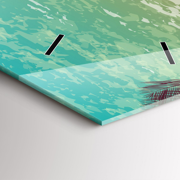 Zegar ścienny pionowy Tropikalne palmy