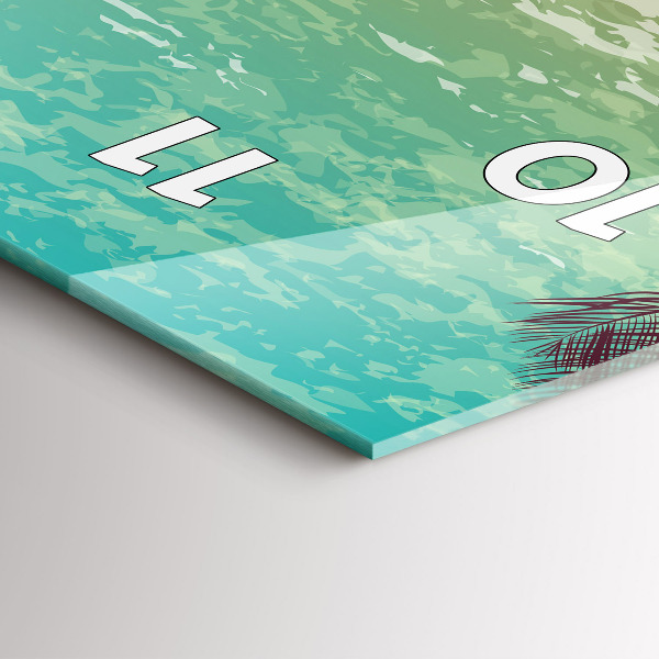 Zegar ścienny pionowy Tropikalne palmy