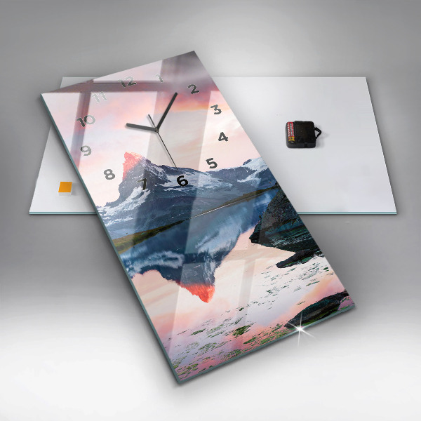 Zegar ścienny pionowy Stellisee Matterhorn jezioro