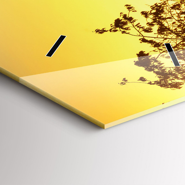 Zegar ścienny pionowy Mgła o wschodzie słońca