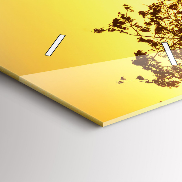 Zegar ścienny pionowy Mgła o wschodzie słońca