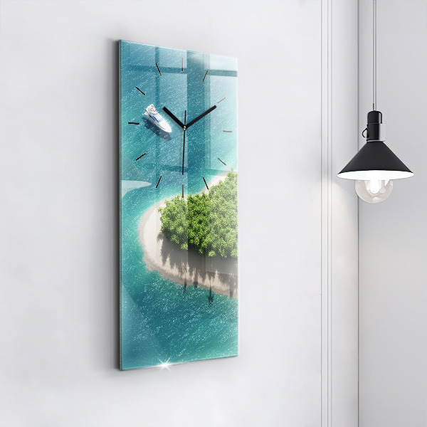 Zegar ścienny pionowy Wyspa serce