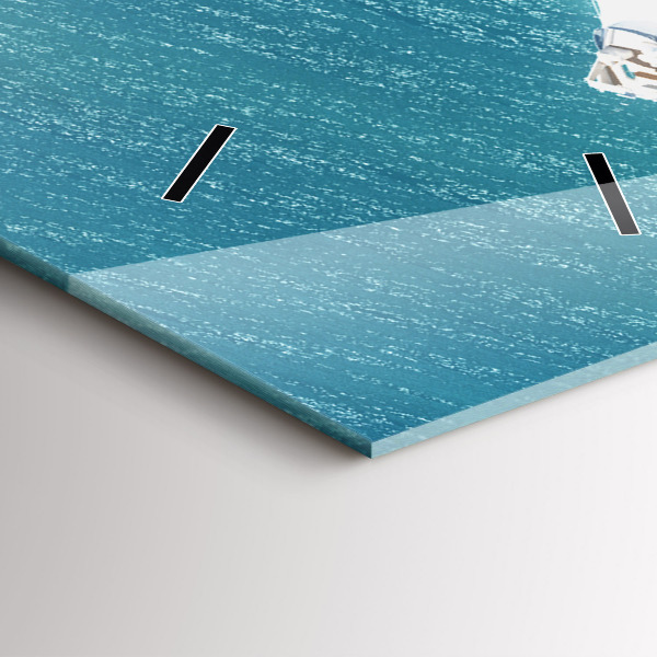 Zegar ścienny pionowy Wyspa serce