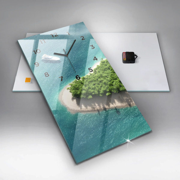 Zegar ścienny pionowy Wyspa serce