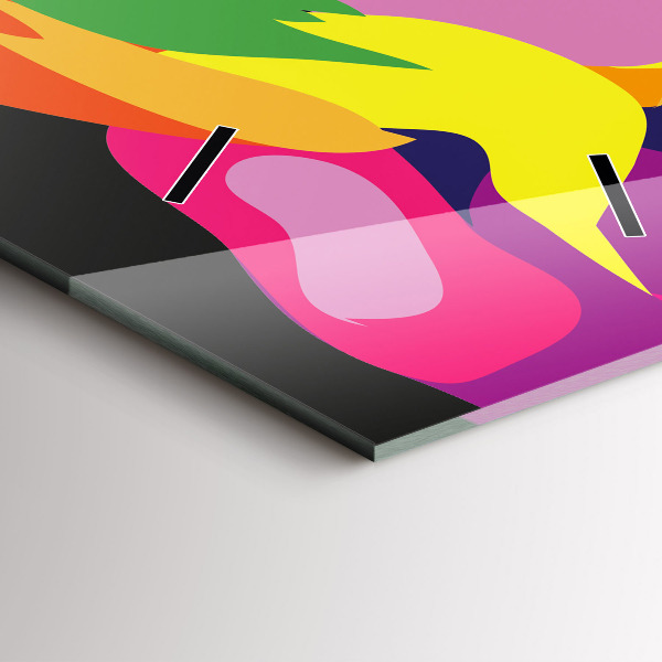 Zegar ścienny pionowy Kolorowy słoń