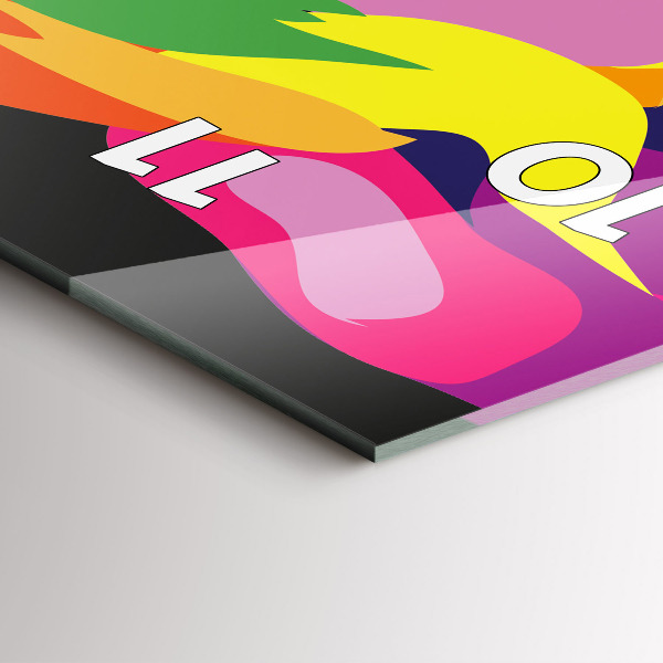 Zegar ścienny pionowy Kolorowy słoń