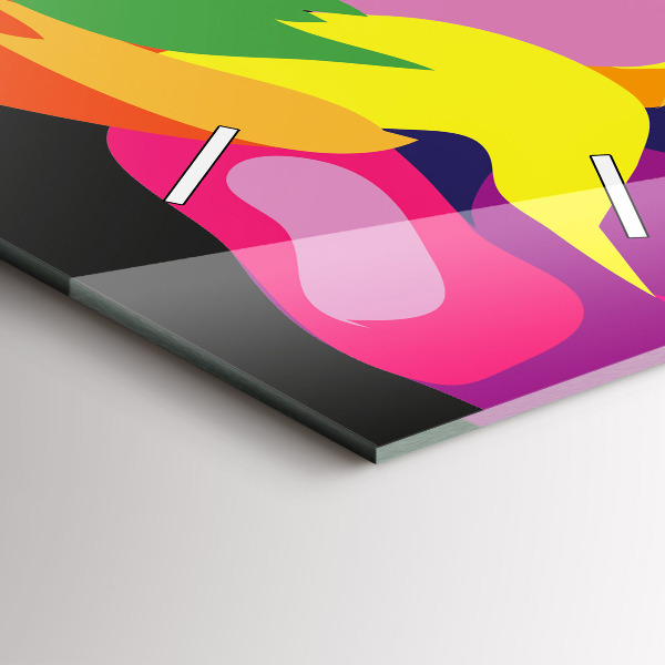 Zegar ścienny pionowy Kolorowy słoń