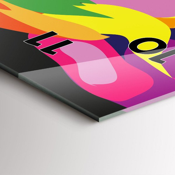 Zegar ścienny pionowy Kolorowy słoń