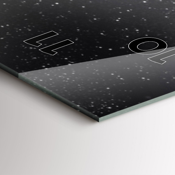 Zegar szklany pionowy Kosmos i planety