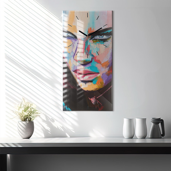 Zegar ścienny pionowy Portret kobiety