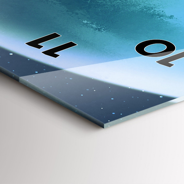 Zegar ścienny pionowy Człowiek na księżycu