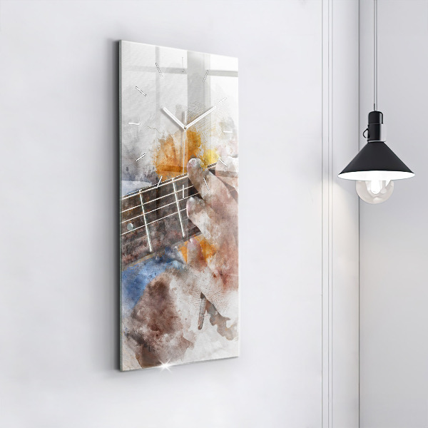 Zegar ścienny pionowy Grafika gitary