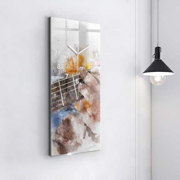 Zegar ścienny pionowy Grafika gitary