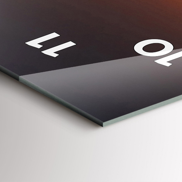 Zegar ścienny pionowy Biegacz i zachód słońca