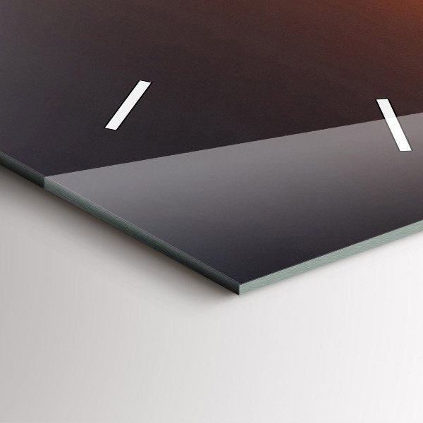 Zegar ścienny pionowy Biegacz i zachód słońca