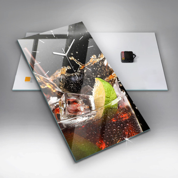 Zegar szklany pionowy Drink z lodem