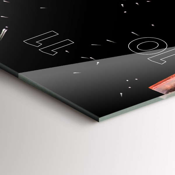 Zegar szklany pionowy Drink z lodem