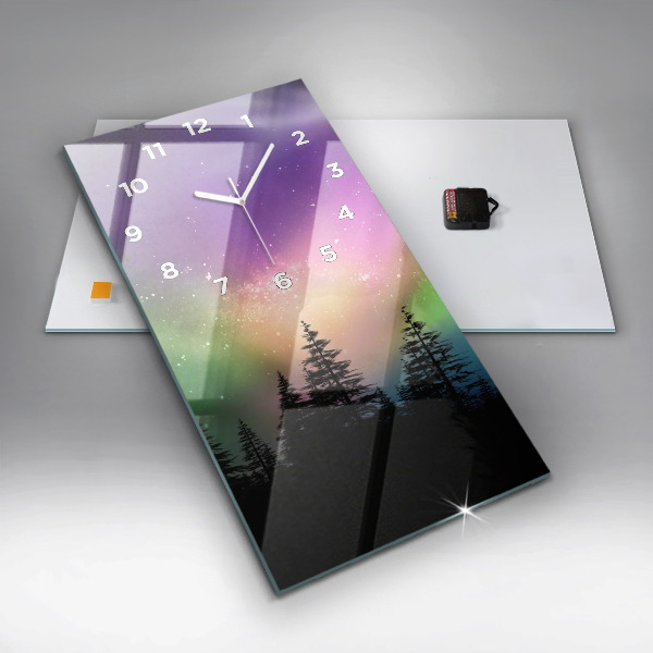 Zegar ścienny pionowy Zorza polarna