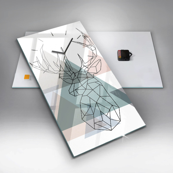 Zegar ścienny pionowy Renifer styl skandynawski