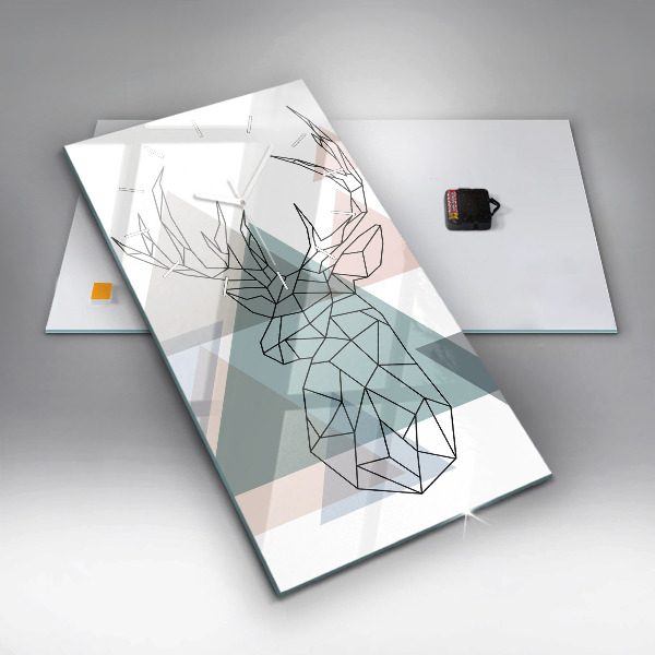 Zegar ścienny pionowy Renifer styl skandynawski