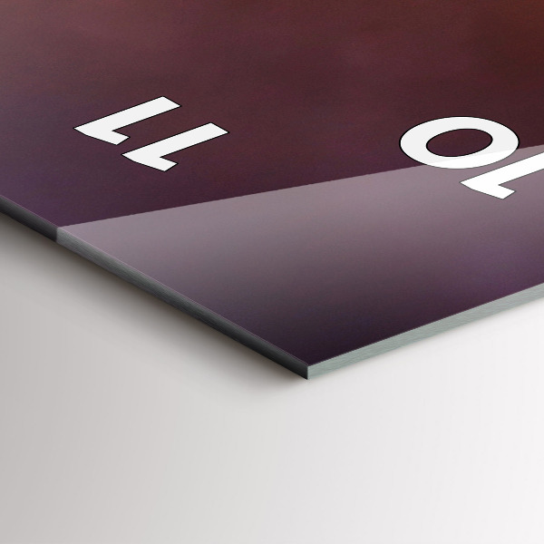 Zegar ścienny pionowy Łódka i zachód słońca