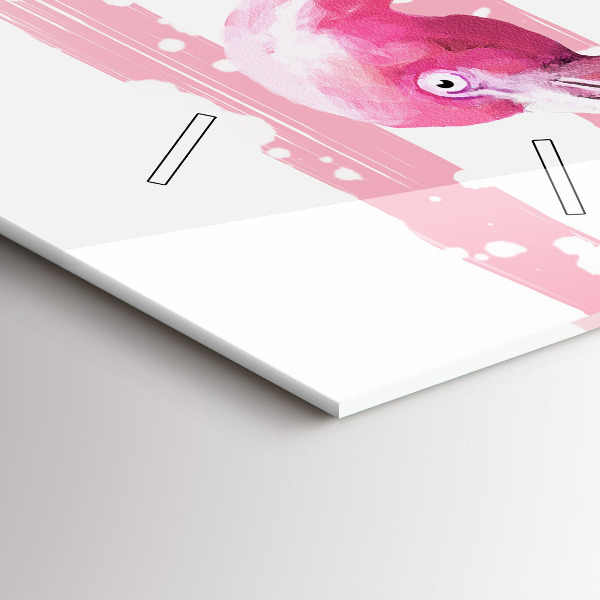 Zegar ścienny pionowy Grafika flaminga