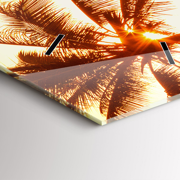 Zegar ścienny pionowy Słoneczne palmy