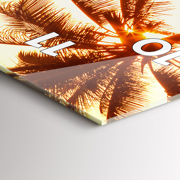 Zegar ścienny pionowy Słoneczne palmy