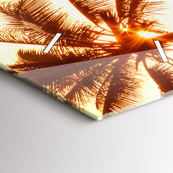 Zegar ścienny pionowy Słoneczne palmy