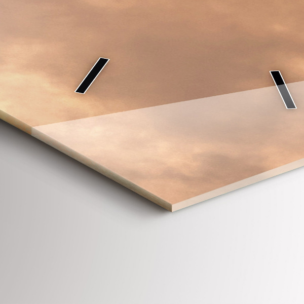 Zegar szklany pionowy Zwierzęta i zachód słońca