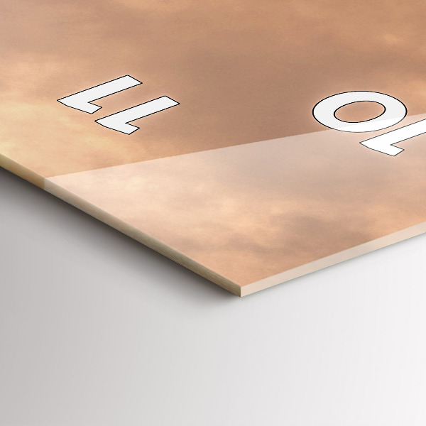 Zegar szklany pionowy Zwierzęta i zachód słońca