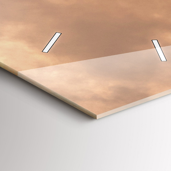 Zegar szklany pionowy Zwierzęta i zachód słońca