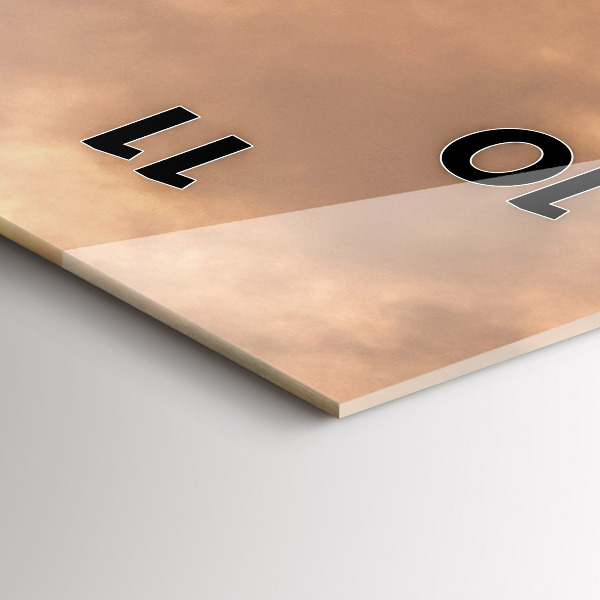 Zegar szklany pionowy Zwierzęta i zachód słońca