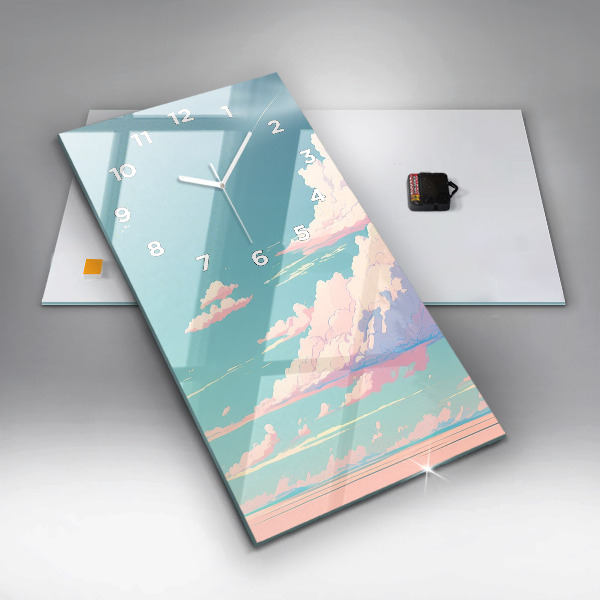 Zegar ścienny pionowy Pastelowy kolor nieba