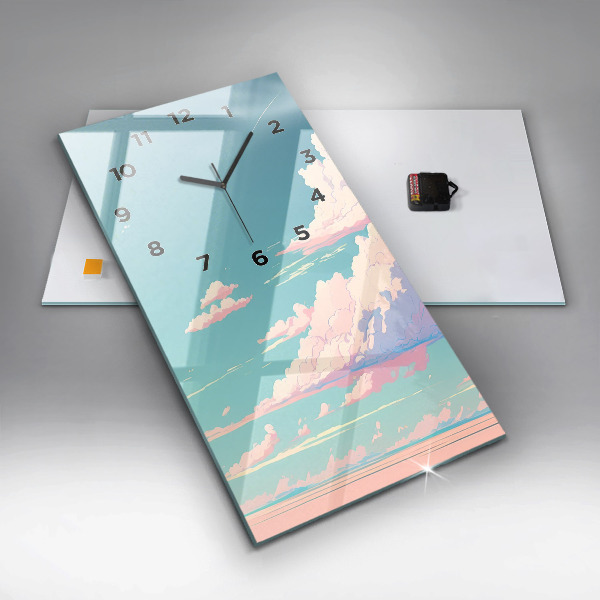 Zegar ścienny pionowy Pastelowy kolor nieba