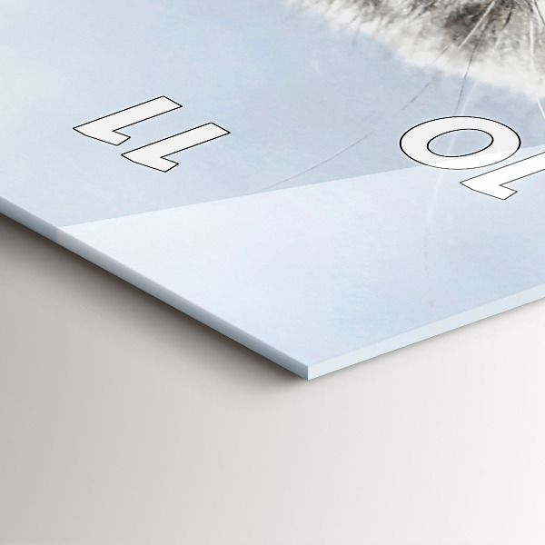 Zegar szklany pionowy Kot na kanapie