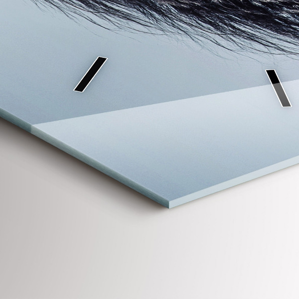 Zegar szklany pionowy Galopujący biały koń