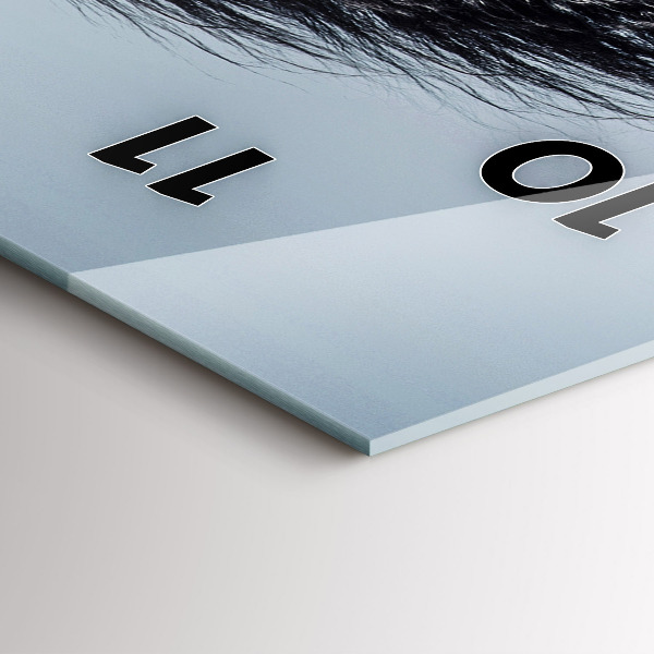 Zegar szklany pionowy Galopujący biały koń