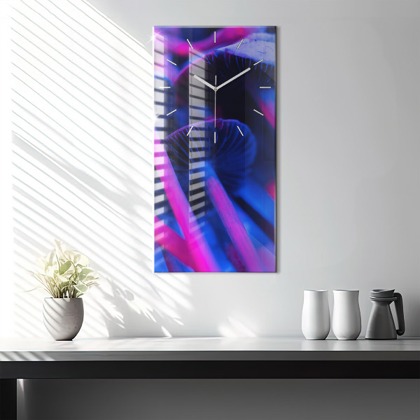 Zegar ścienny pionowy Magiczne kolorowe grzyby