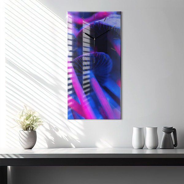 Zegar ścienny pionowy Magiczne kolorowe grzyby