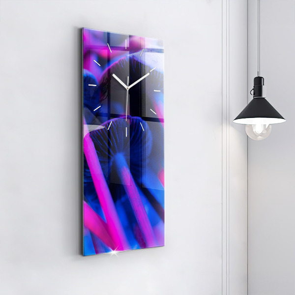 Zegar ścienny pionowy Magiczne kolorowe grzyby