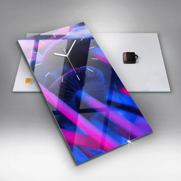 Zegar ścienny pionowy Magiczne kolorowe grzyby