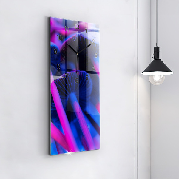 Zegar ścienny pionowy Magiczne kolorowe grzyby