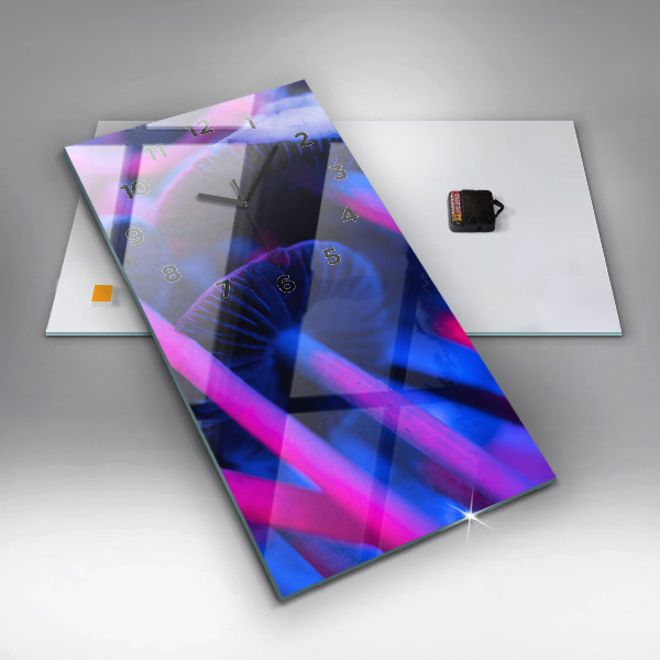 Zegar ścienny pionowy Magiczne kolorowe grzyby