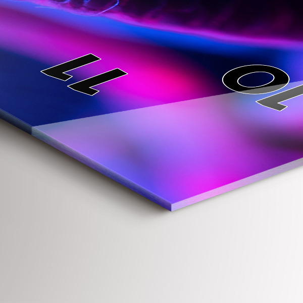 Zegar ścienny pionowy Magiczne kolorowe grzyby