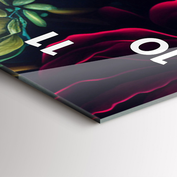 Zegar ścienny pionowy Vintage bukiet kwiatów