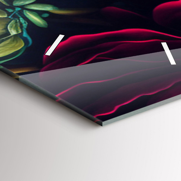 Zegar ścienny pionowy Vintage bukiet kwiatów