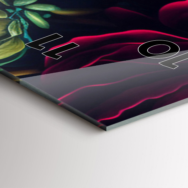 Zegar ścienny pionowy Vintage bukiet kwiatów