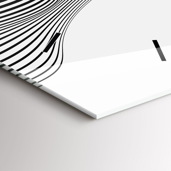 Zegar ścienny pionowy Sztuka czarno-biała